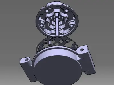 Some mechanical parts Low-poly 3D model