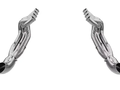 Stainless Works dragster exhaust headers Low-poly 3D model
