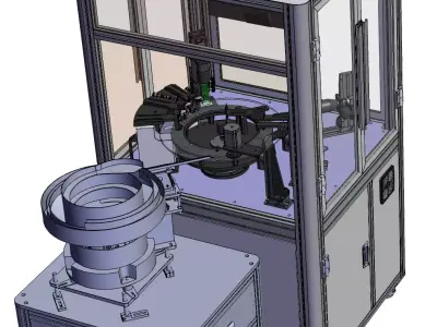 Glass turntable inspection machine CCD inspection machine 3D model