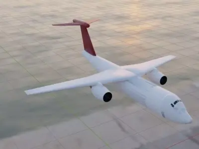 Fictional Jetliner Do-428JET Inspired series Low-poly 3D model