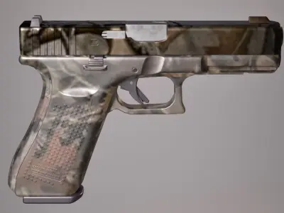 Glock 17 Handgun Low-poly 3D model