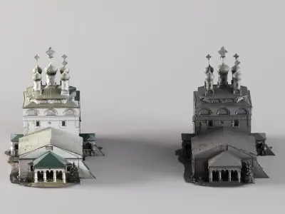 001757 Orthodox Church Building 3D Model Detailed 3D Scan 3D model