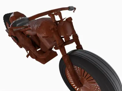 Scrap Motorcycle 3D model