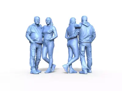 Figures for ship model diorama railway museum 3D print model