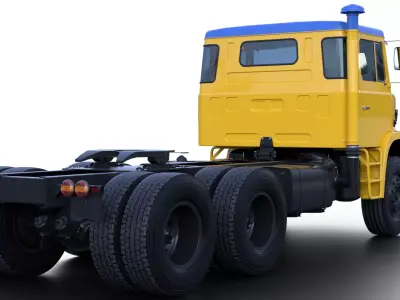 Scania LT141 6x4 38 Stock Classic Truck Low-poly 3D model