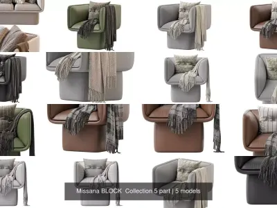 Missana BLOCK  Collection 5 part 3D Model Pack