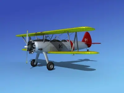 Stearman PT-17 Kaydet V05 3D model