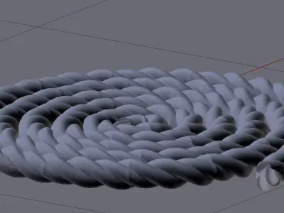  Rope Snail 3D Model Low-poly 3D model