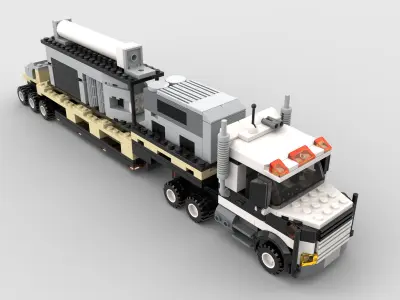 lowboy loaded lowboy loaded lowboy loaded  3D model
