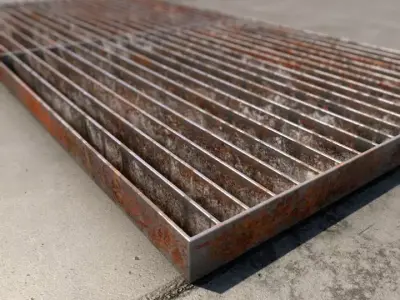 Rusted Metal grill 3D model