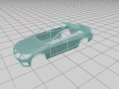 BEAT-UP CAR  Free low-poly 3D model