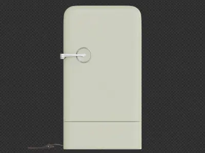 Vintage old refrigerator or fridge 3D model