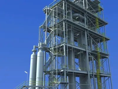 Refinery and Industrial Set 3D Model Pack purchase