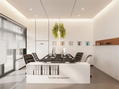 Company interior scene 3D model