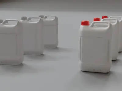 Gallon Set Low-poly 3D model