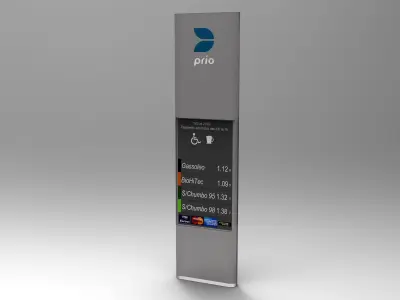 Gas station signal Free 3D model