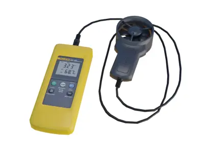 Anemometer flue gas analyzer Low-poly 3D model