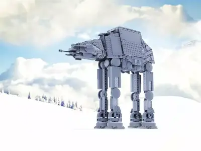 LEGO Star Wars AT-AT with armature 3D model
