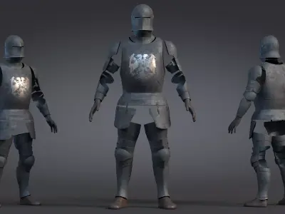 Armor XVe Century Free low-poly 3D model