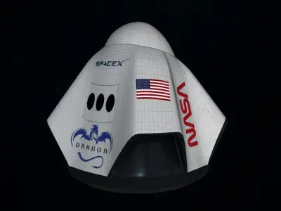 Space X Dragon 2 3D model