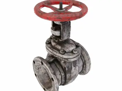 Gate Valve pbr   Low-poly 3D model