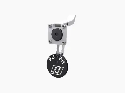 Quartermax RJ window latch Low-poly 3D model