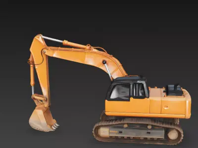 Realistic Heavy Excavator 3D Model Low-poly 3D model