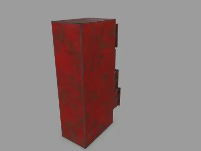 Cabinet metal Low-poly 3D model