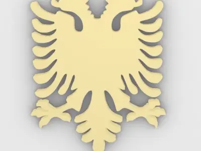 albania eagle for pendant or part 3D print model