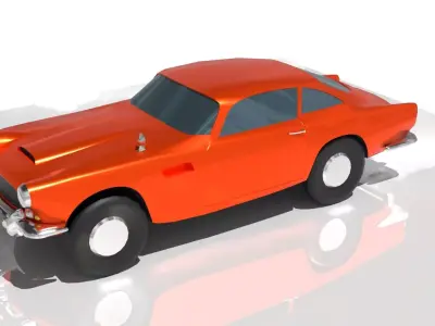 Car Classic Racing 007 Low-poly 3D model