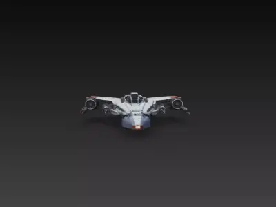 Sci-Fi Multi-Role Combat Fighter Aircraft STL 3D print model