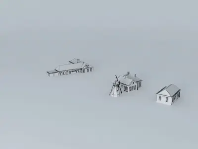 Baptist church from north horn Free 3D model