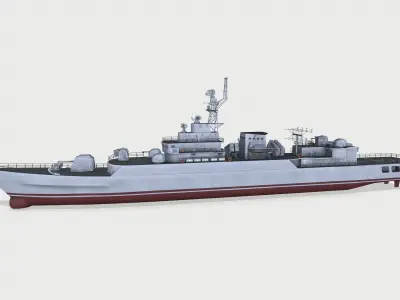 Type 053H3 Jiangwei-II Low-poly 3D model