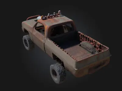 Rusty Off-Roader  The Ultimate Survivor of Rugged Terrain 3D model