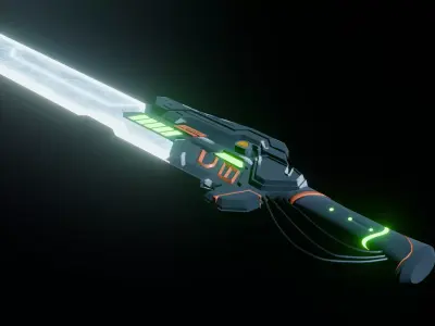 Cyberfunk sword  3D model