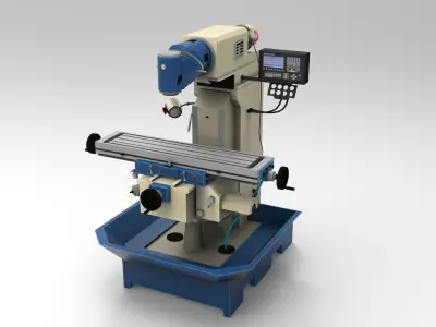Milling Machine VR  Low-poly 3D model