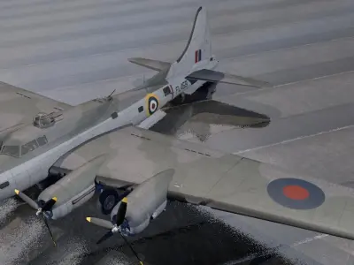 Boeing B-17E Fortress 3D model