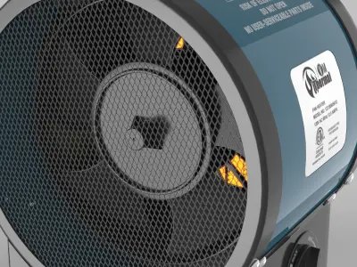 Portable Electric Industrial Space Heater 3D model