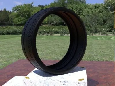 ORTAS TIRE NO 26 GAME READY Low-poly 3D model