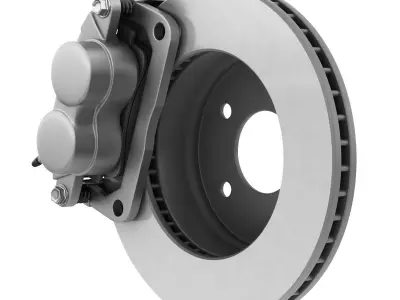 CAR DISC BRAKE DUAL PISTON 3D model
