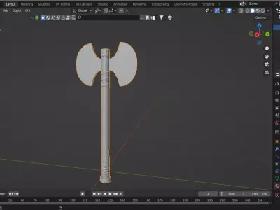 Axe Tool free Free low-poly 3D model