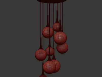 Hanging lamp Restoration Hardware Whitney Chandelier  3D model