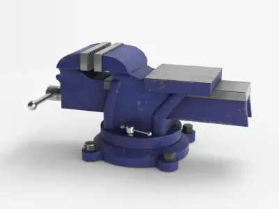 Bench Vise Low-poly 3D model buy