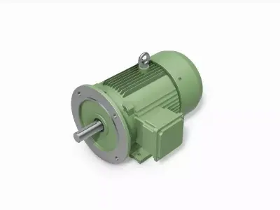 160M B35 Right IEC electric motor - 3D CAD model 3D model