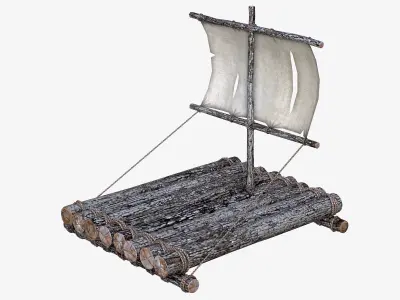 Life Raft Low-poly 3D model