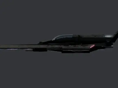 Futuristic Sci-Fi Air Force Airplane Space Ship 3D model