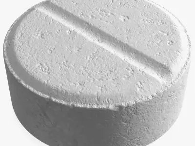 MDMA Ecstasy Pill White 3D model