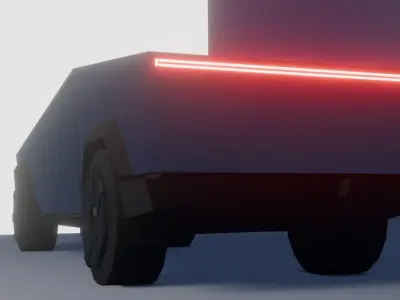 tesla cybertruck LOW poly Low-poly 3D model