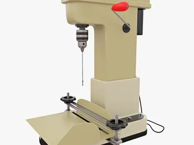 Sewing machine for fastening printed materials 3D model