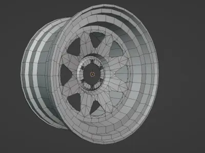 Generic Offroad Steel Rim Low-poly 3D model
